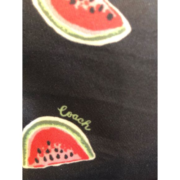 COACH - Watermelon Cosmetic Bag in Navy Canvas. So cute and LIKE NEW! 🍉 - Picture 4 of 12